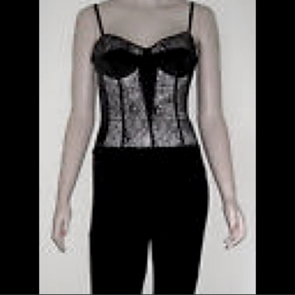 BEBE size XS black lace corset jumpsuit - Picture 15 of 16